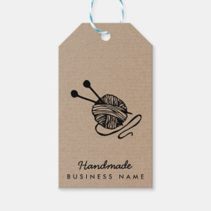 Étiquettes-cadeau Artisanat artisanal tricot moderne papier kraft ru