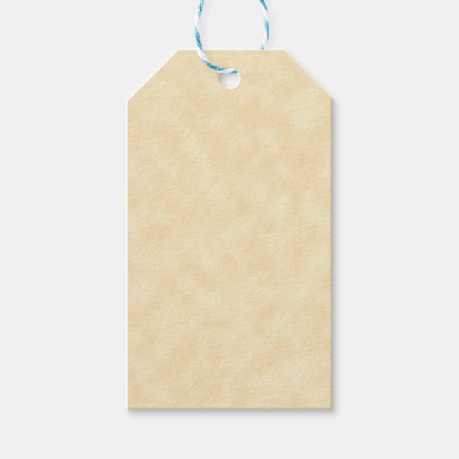 Étiquettes-cadeau Aspect de papier parchemin d'antiquité naturel (Devant)