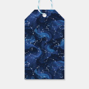 Étiquettes-cadeau Astrologie Boho motif de signe du zodiaque sur fon