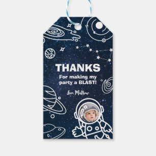 Étiquettes-cadeau Astronaut Planètes spatiales 1er anniversaire garç