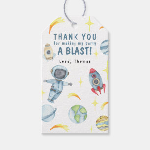 Étiquettes-cadeau Astronaute des fusées spatiales fête d'anniversair