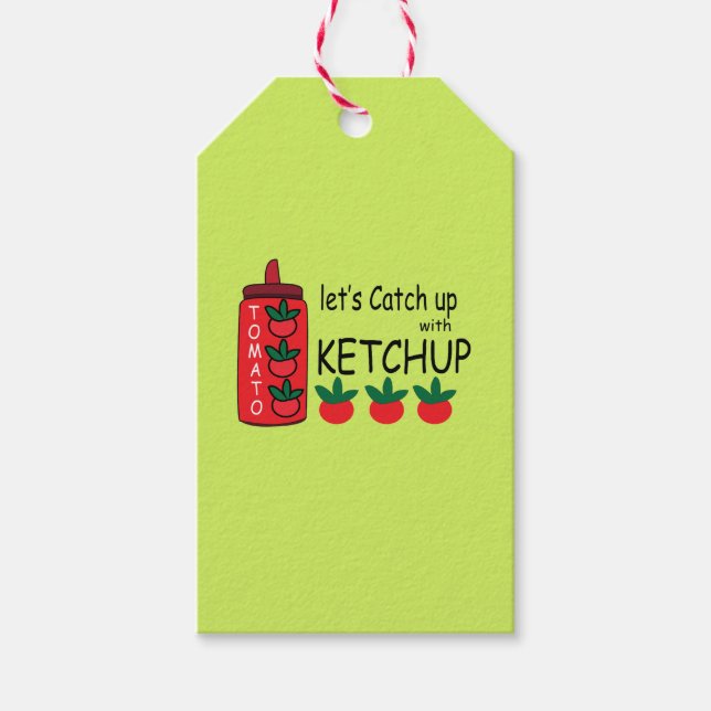 Étiquettes-cadeau Attrapons Avec Ketchup (Devant)