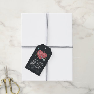 Étiquettes-cadeau Au crochet avec amour Fait main Pelote de laine en