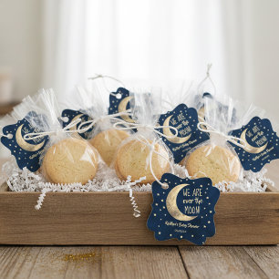 Étiquettes Cadeau Au-Dessus De La Lune BABY SHOWER