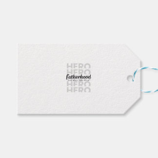Étiquettes-cadeau Audacieux Héros Typographie Chemise du Père
