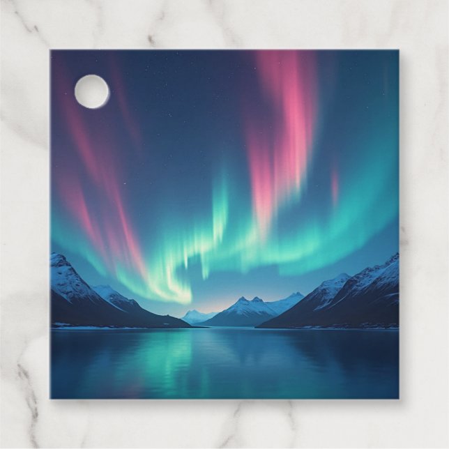 Étiquettes Cadeau Aurora islandais (Devant)