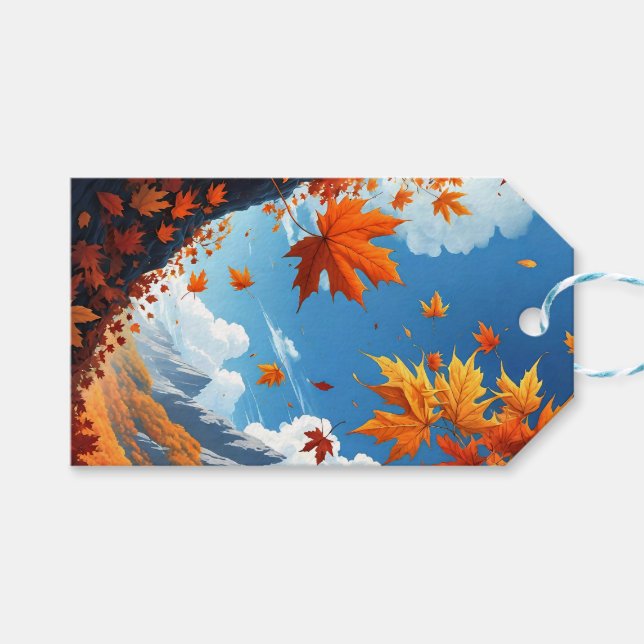 Étiquettes-cadeau Authumn leaves  (Devant (Horizontal))