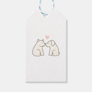 Étiquettes-cadeau Autocollant Amour de Chien
