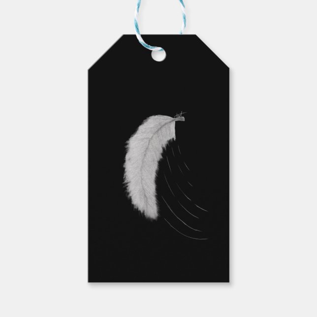 Étiquettes-cadeau Autocollant avec plume (Devant)
