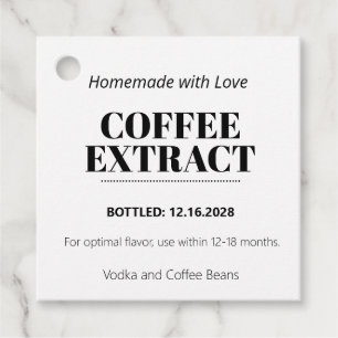 Étiquettes Cadeau Autocollant d'étiquette moderne d'extrait de café