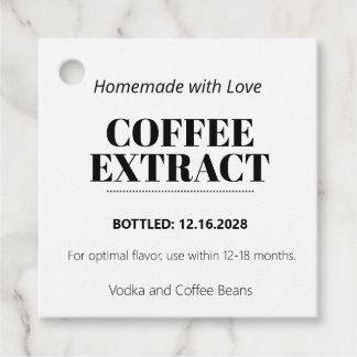 Étiquettes Cadeau Autocollant d'étiquette moderne d'extrait de café 