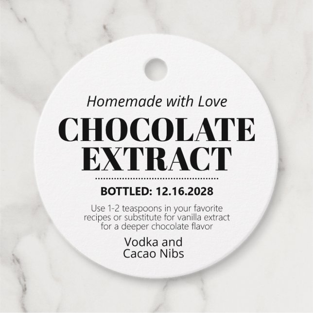 Étiquettes Cadeau Autocollant d'étiquette moderne d'extrait de choco (Devant)