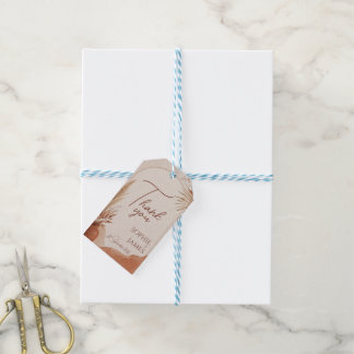 Étiquettes-cadeau Autocollants de mariage en terracotta bohème