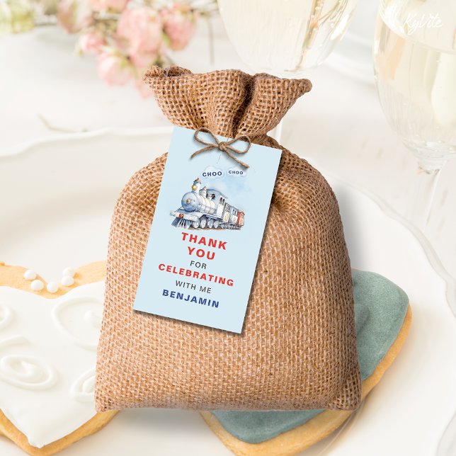 Étiquettes-cadeau Autocollants de remerciement d'anniversaire de tra (Créateur téléchargé)