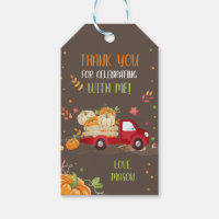 Automne Citrouille Camion Rouge Confetti Merci Fav