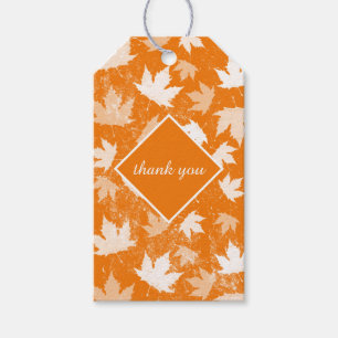 Étiquettes-cadeau Automne Feuilles Motif Merci