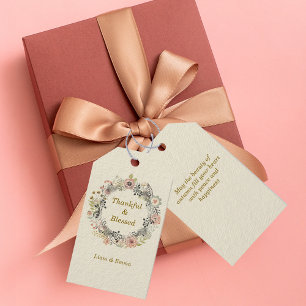 Étiquettes-cadeau Automne Florales Automne Personnaliser textuelleme