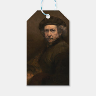 Étiquettes-cadeau Autoportrait de Rembrandt : Peintre de l'Âge d'or 