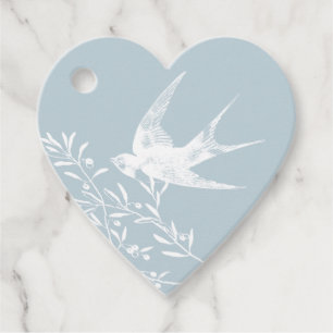 Étiquettes Cadeau Avaler l'oiseau survolant les branches d'olivier