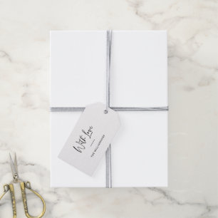 Étiquettes-cadeau Avec amour   Typographie minimaliste personnalisée