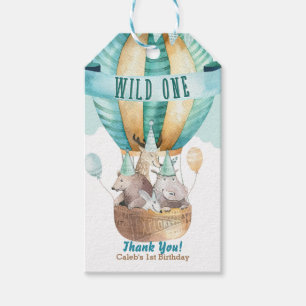Étiquettes-cadeau Aventure Animale Aquarelle Boho WILD ONE 1 1er