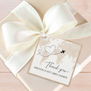 Étiquettes Cadeau Aventure Attend les balises Baby shower Favour