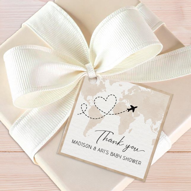 Étiquettes Cadeau Aventure Attend les balises Baby shower Favour (Thank You Tag)