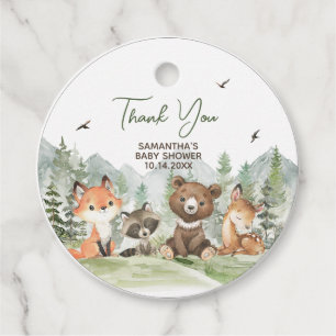 Étiquettes Cadeau Aventure Commencer le Baby shower des animaux des