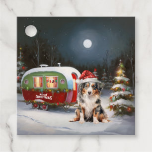 Étiquettes Cadeau Aventure de Noël de la Caravane du Berger Australi