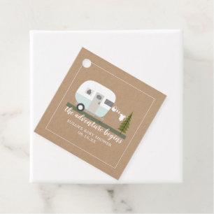 Étiquettes Cadeau Aventure Vintage Camper Boy Baby shower