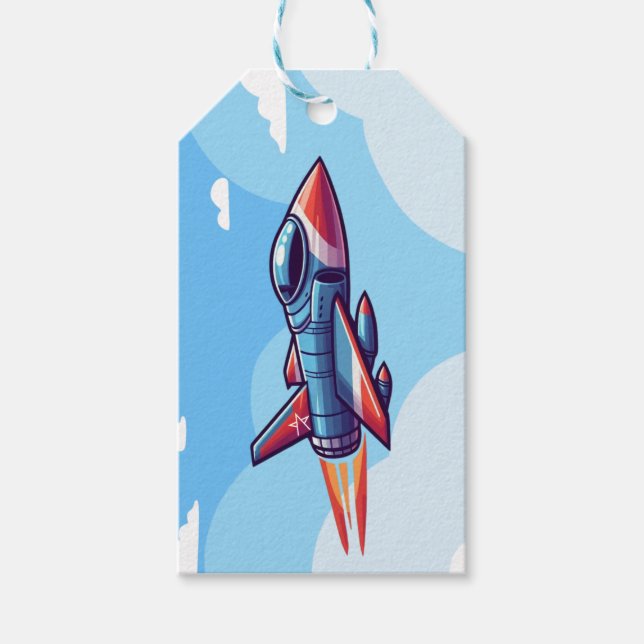 Étiquettes-cadeau avion/avion de chasse (Devant)