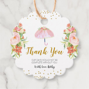 Étiquettes Cadeau Avril Douches Apporter Mai Baby shower Fleur Faveu