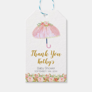 Étiquettes-cadeau Avril Douches Apporter Mai Flowers tag Merci