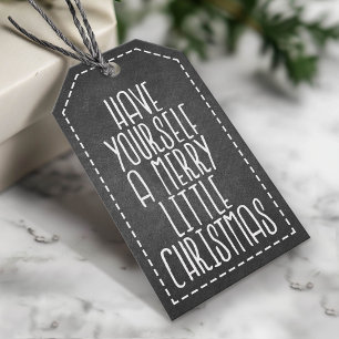 Étiquettes-cadeau Ayez un joyeux petit tableau de Noël