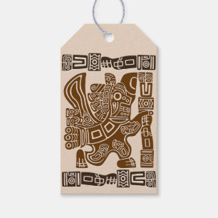 Étiquettes-cadeau Aztec Eagle Guerrier Tribal Art antique
