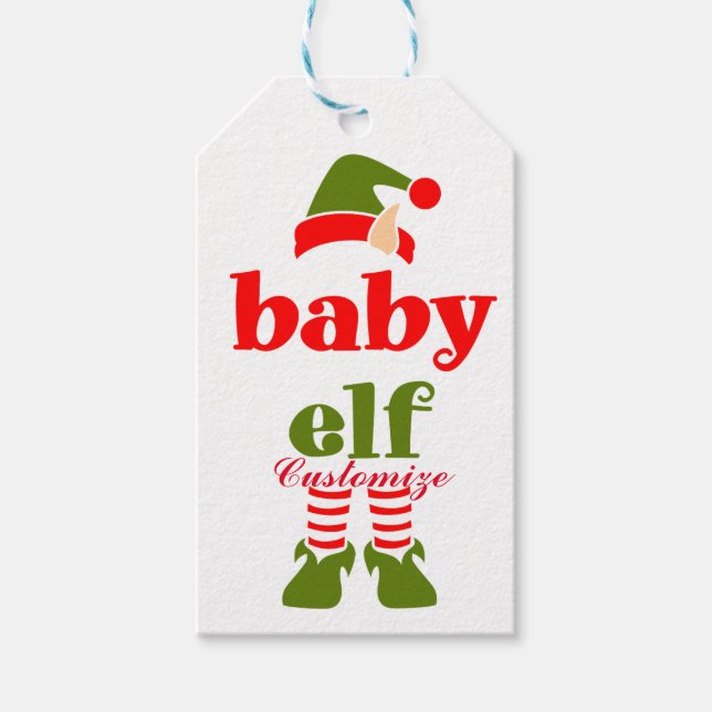 Étiquettes-cadeau Baby Elf Thunder_Cove (Devant)