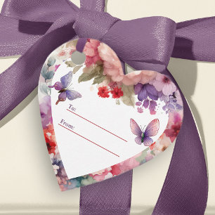 Étiquettes Cadeau Baby Girl Fairy First Birthday Heart Tags cadeaux