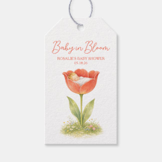 Étiquettes-cadeau Baby in Bloom Jardin Fantaisiste Baby Shower Bohèm
