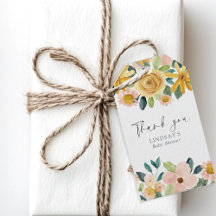 Baby in Bloom Yellow Floral Thank You Gift
