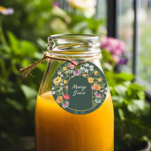Étiquettes Cadeau Baby in Floral Garden Party Mimosa Bar Juice