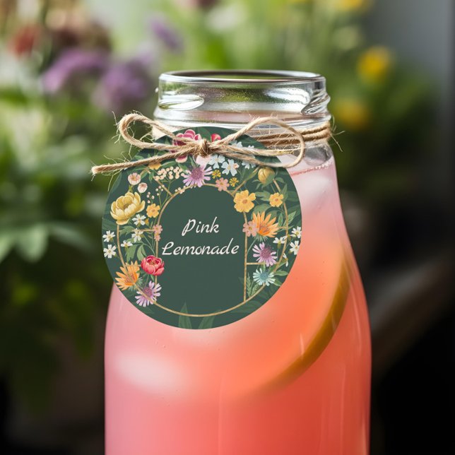 Étiquettes Cadeau Baby in Floral Garden Party Mimosa Bar Juice (Baby in Bloom Floral Garden Party Mimosa Bar Juice Favor Tags)