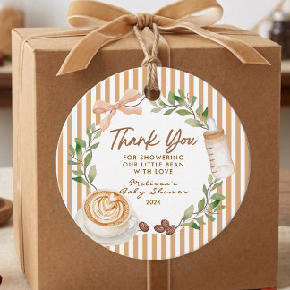 Étiquettes Cadeau Baby Is Brewing Coffee Baby Shower Thank You