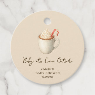 Étiquettes Cadeau Baby, It's Cocoa Outside Baby Shower