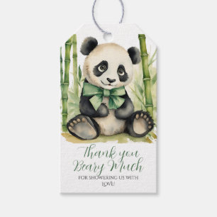 Étiquettes-cadeau Baby Panda Baby Shower Merci Beary Much