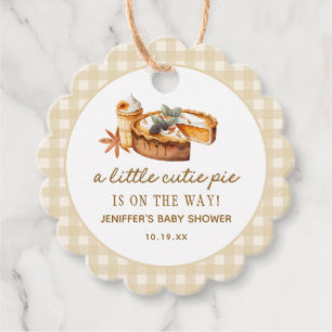 Étiquettes Cadeau Baby shower à tarte Citrouille Little Cutie