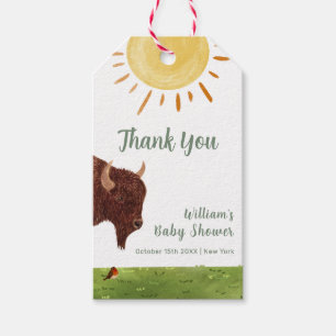 Étiquettes-cadeau Baby shower animal de la ferme Holy Cow Highland