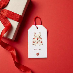 Étiquettes-cadeau Baby shower Apple Aquarelle Romper Merci Tags