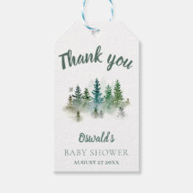 Baby Shower aquarelle en milieu boisé