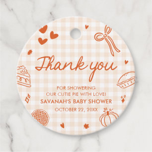 Étiquettes Cadeau Baby Shower Automne Dessiné à la Main Un Petit Bou
