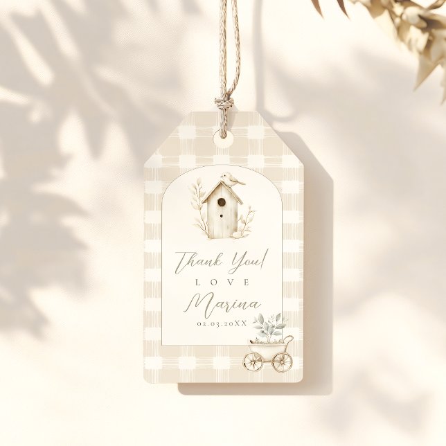 Étiquettes-cadeau Baby Shower Bébé Pousse-tout (Créateur téléchargé)